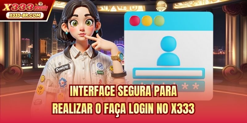 Interface segura para realizar o faça login no X333